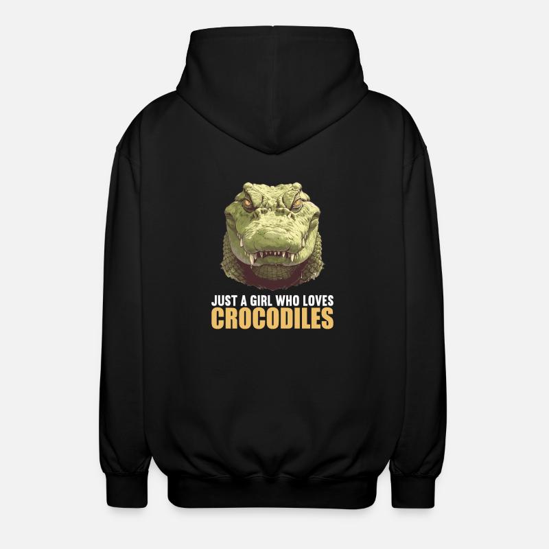 Krokodile Krokodil - Unisex Kapuzenjacke - Schwarz