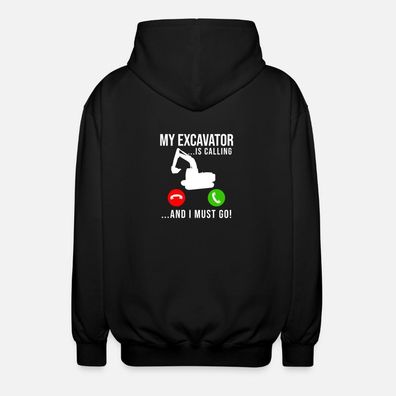 Bauarbeiter für Bagger - Unisex Kapuzenjacke - Schwarz