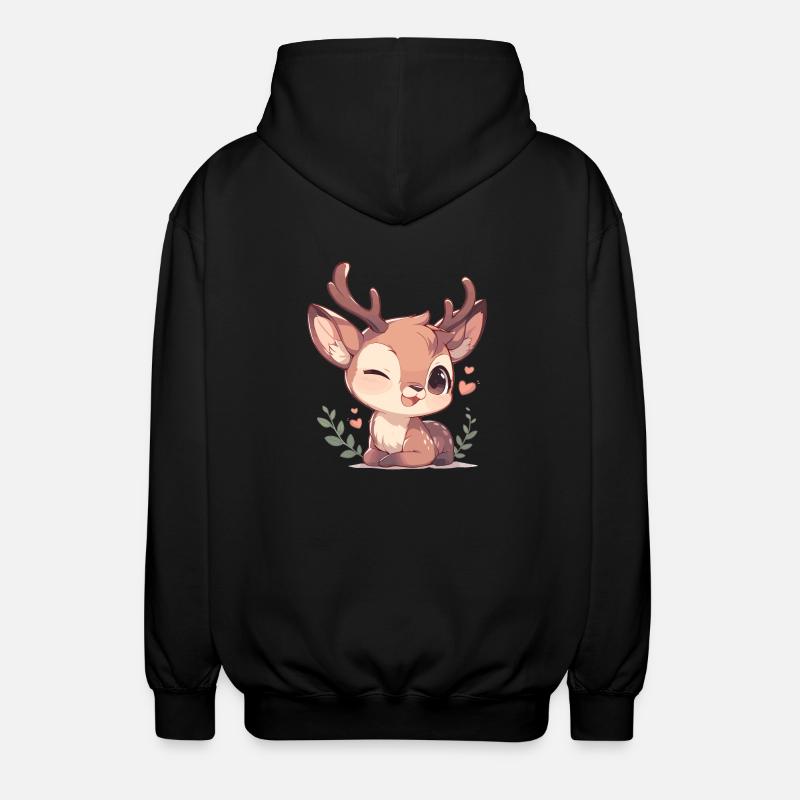 Cerf Cerf - Veste à capuche unisexe - noir