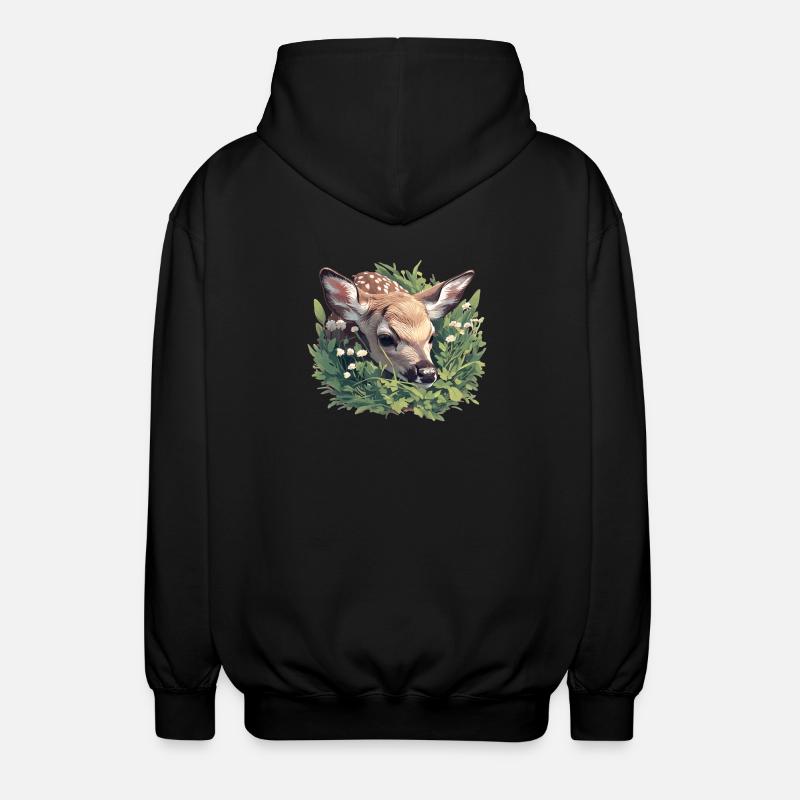 Deer Deer - Unisex Hooded Jacket - black