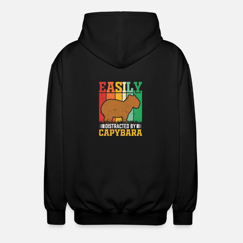 Capybara - Unisex Kapuzenjacke - Schwarz