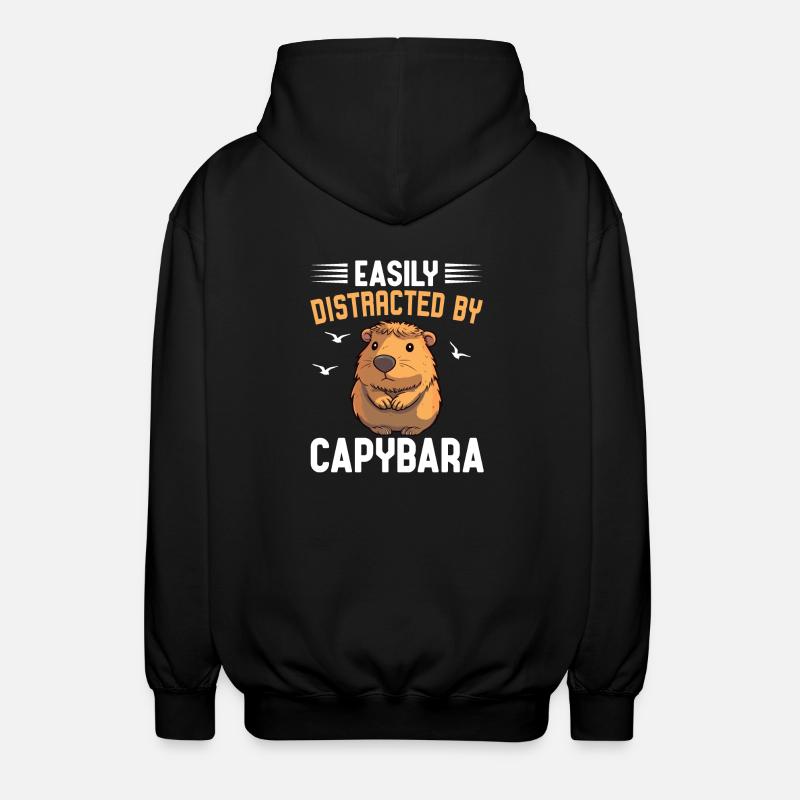 capybara - Veste à capuche unisexe - noir