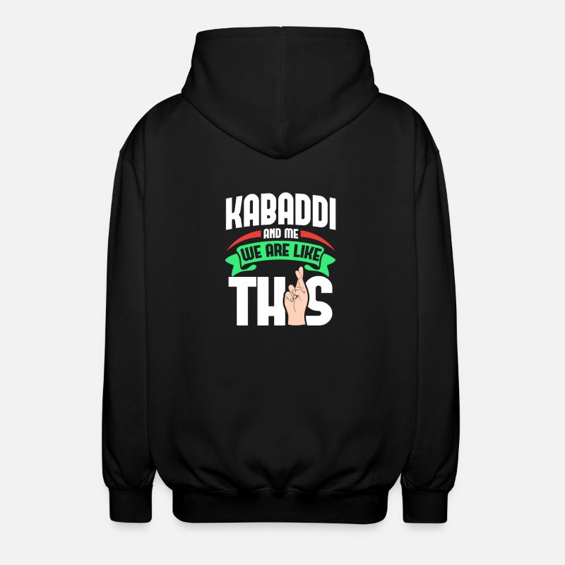 Kabaddi Me sont comme - Veste à capuche unisexe - noir