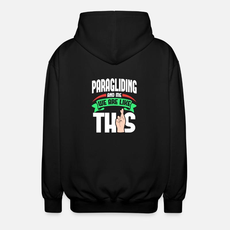 Paragliding Me Are Like - Unisex Hooded Jacket - black