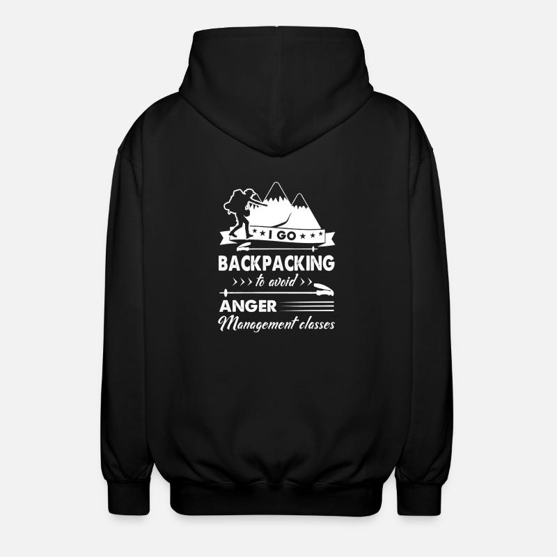 Backpacking I Go Backpacking - Unisex Hooded Jacket - black
