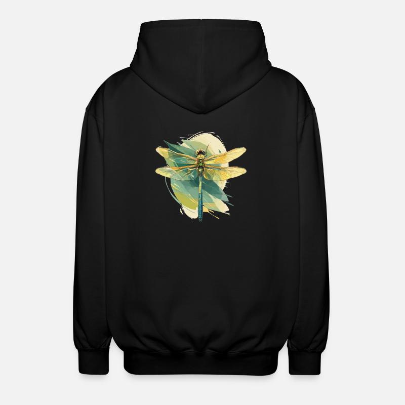 Libellen Libelle - Unisex Kapuzenjacke - Schwarz