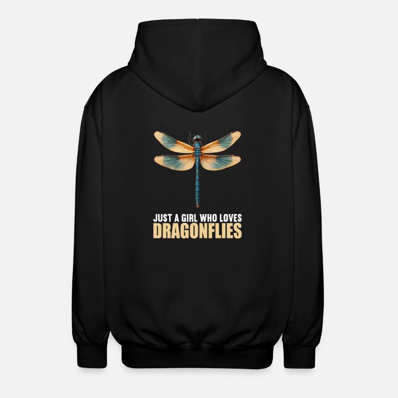 Libellen Libelle - Unisex Kapuzenjacke - Schwarz