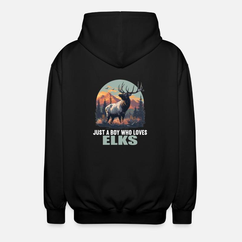 Moose Moose - Unisex Hooded Jacket - black