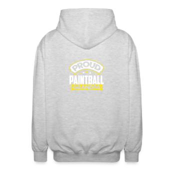Sports Papy Paintball Papi - Veste à capuche unisexe - gris clair chiné - Dos - AI Model Male 185 light (185cm)