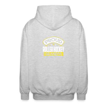 Sport Opa Rollhockey Opa - Unisex Kapuzenjacke - Hellgrau meliert - Hinten - AI Model Male 185 light (185cm)
