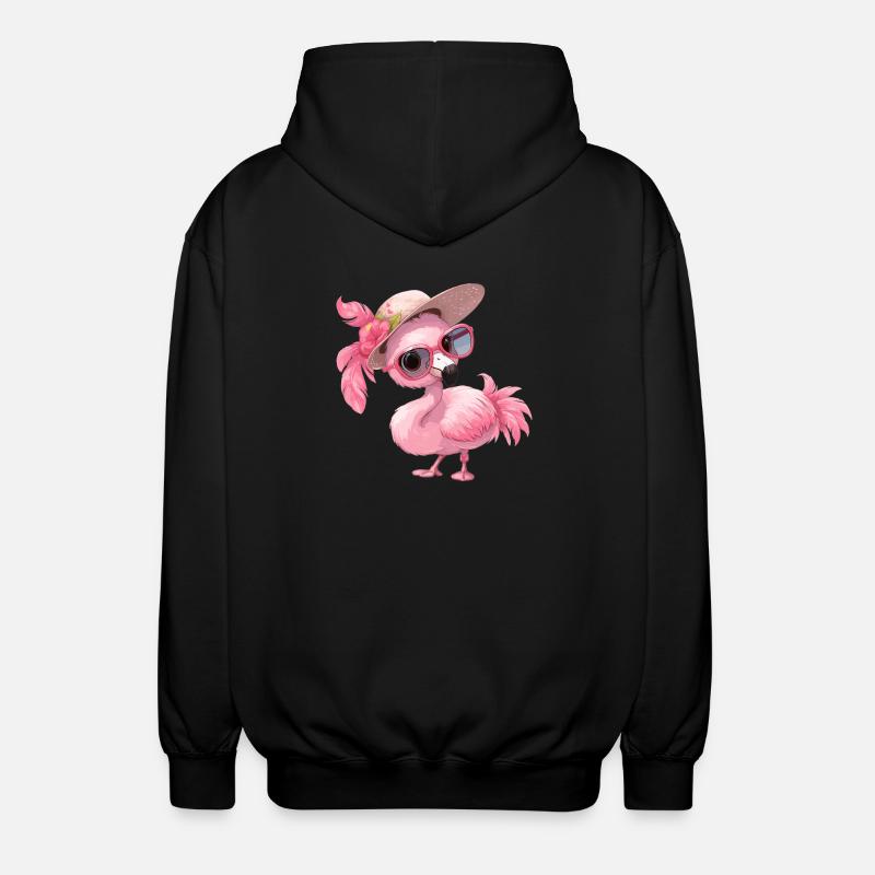 Flamingos Flamingo - Unisex Kapuzenjacke - Schwarz