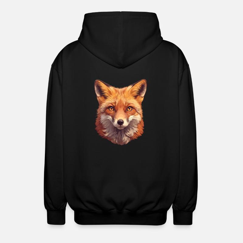 Foxes Fox - Unisex Hooded Jacket - black