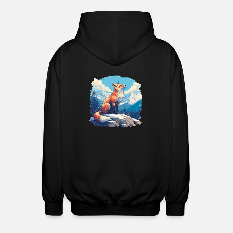 Foxes Fox - Unisex Hooded Jacket - black