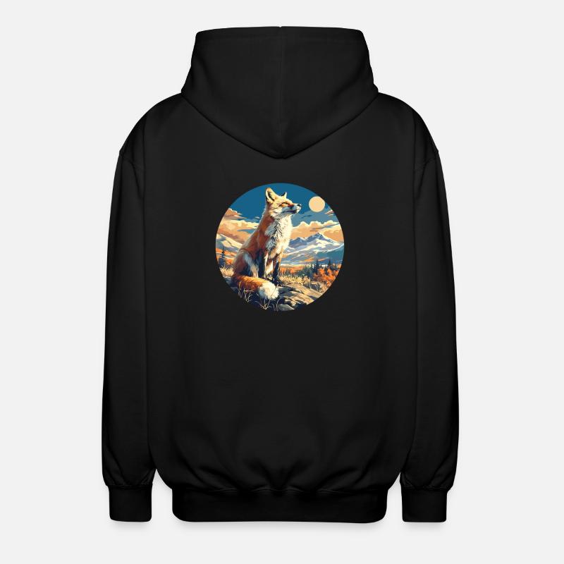 Foxes Fox - Unisex Hooded Jacket - black