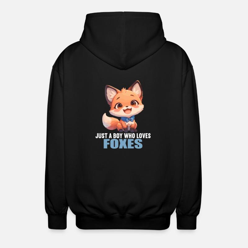 Foxes Fox - Unisex Hooded Jacket - black