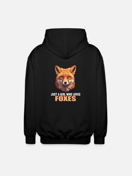 Foxes Fox - Unisex Hooded Jacket - black