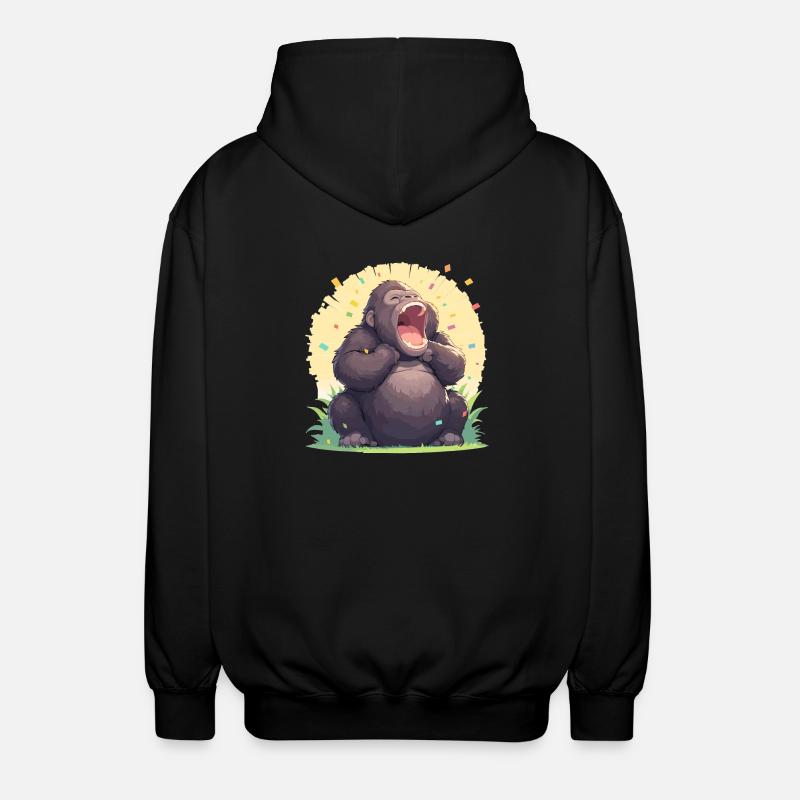 Gorillas Gorilla - Unisex Kapuzenjacke - Schwarz