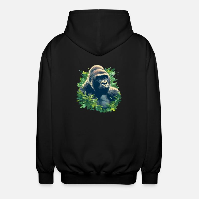 Gorillas Gorilla - Unisex Kapuzenjacke - Schwarz