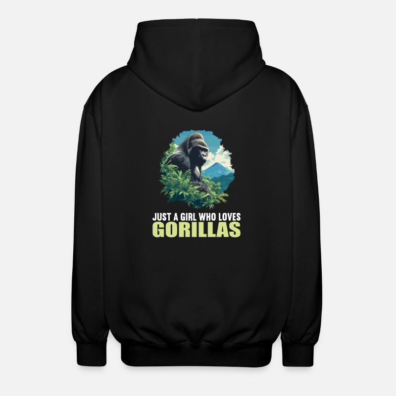 Gorillas Gorilla - Unisex Kapuzenjacke - Schwarz