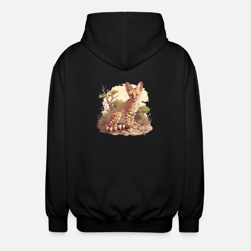 Servale Serval - Unisex Hooded Jacket - black