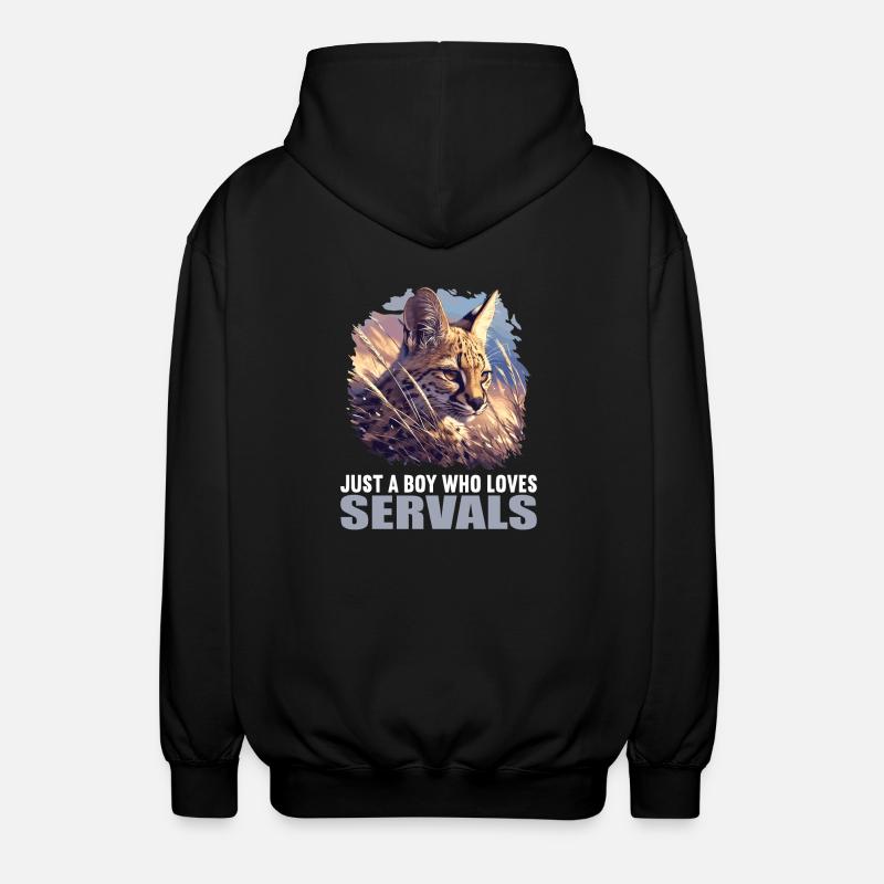 Servale Serval - Unisex Hooded Jacket - black