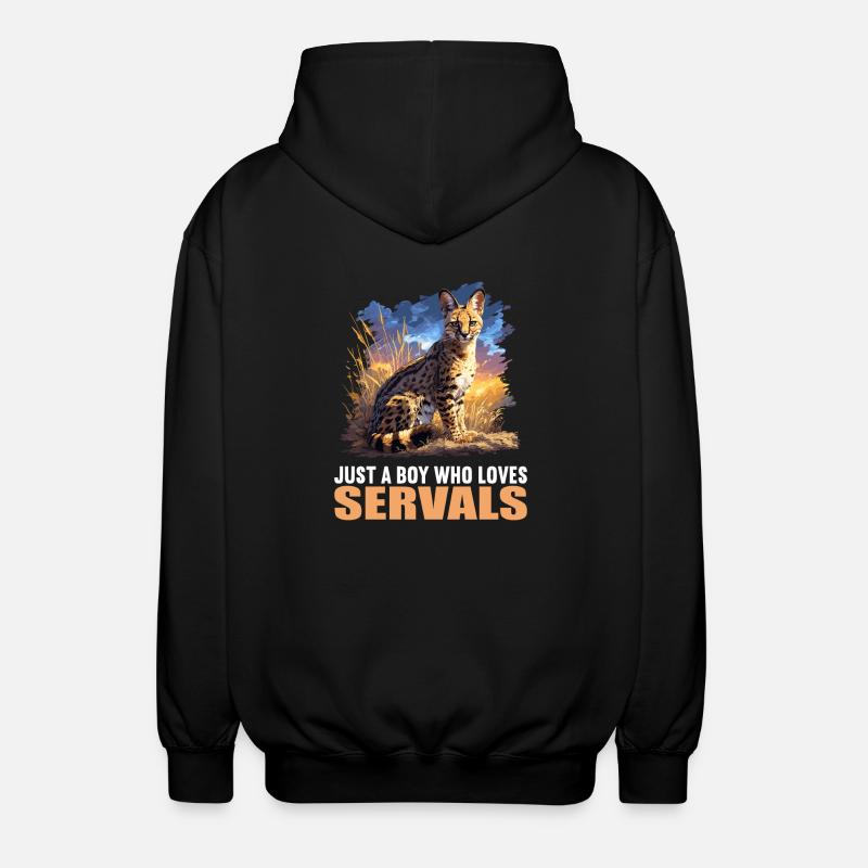 Servale Serval - Unisex Hooded Jacket - black