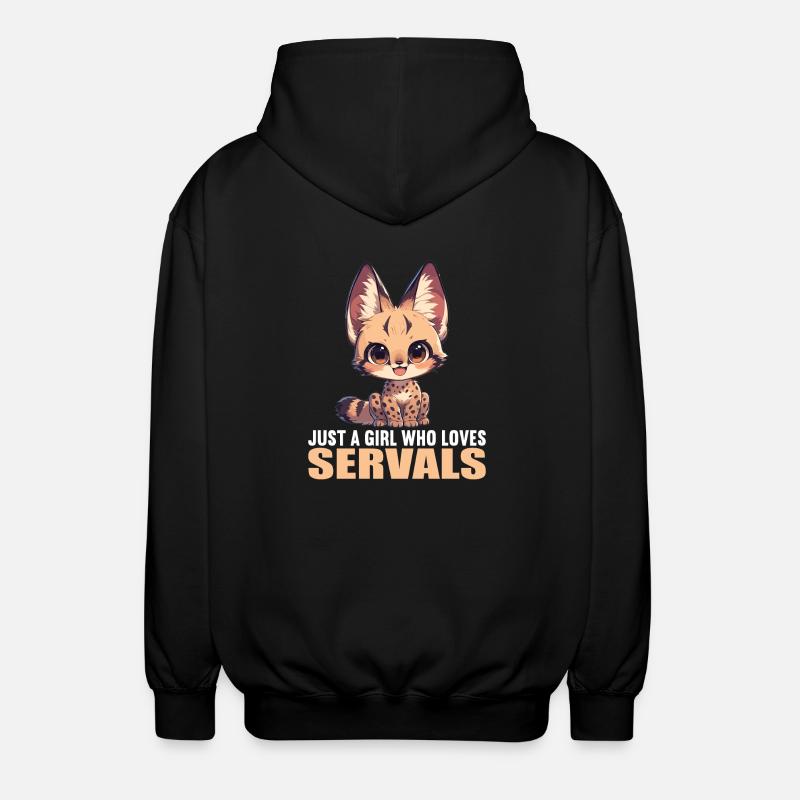 Servale Serval - Unisex Hooded Jacket - black