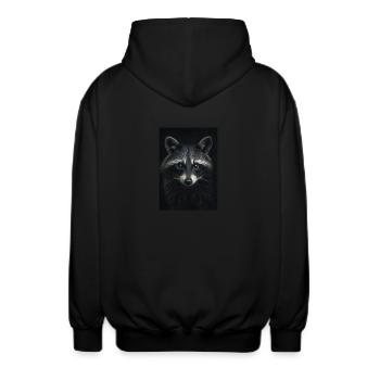 Waschbären Waschbär - Unisex Kapuzenjacke - Schwarz - Hinten - AI Model Male 185 light (185cm)