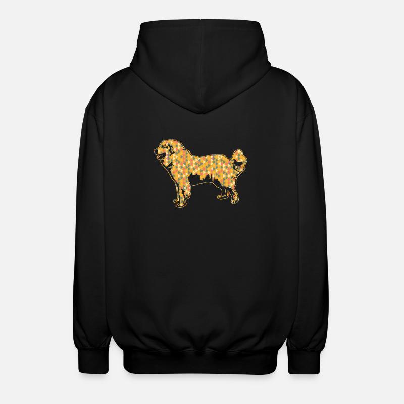 Great Pyrenees Geometric - Unisex Hooded Jacket - black