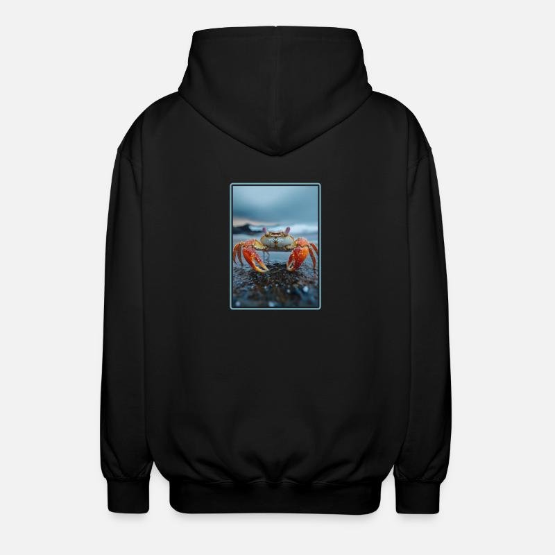 Krabbe Krabben - Unisex Kapuzenjacke - Schwarz
