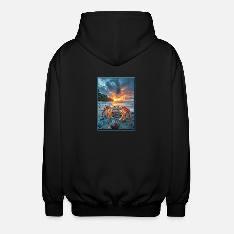 Crab Crab - Unisex Hooded Jacket - black