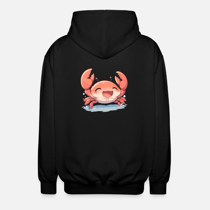Krabbe Krabben - Unisex Kapuzenjacke - Schwarz