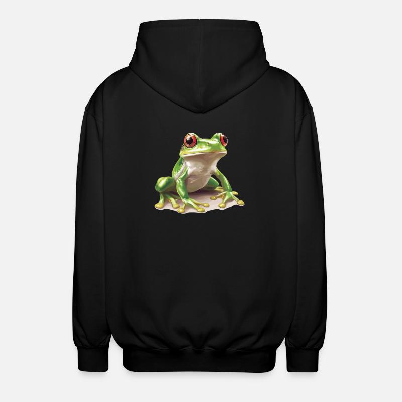 Frog Frogs - Unisex Hooded Jacket - black