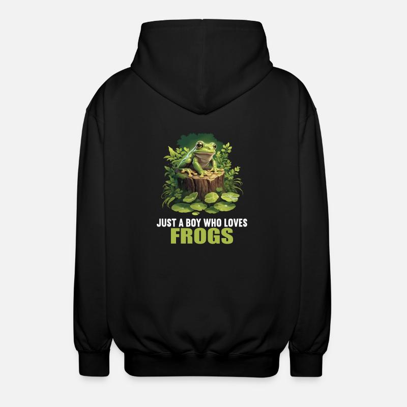Frog Frogs - Unisex Hooded Jacket - black