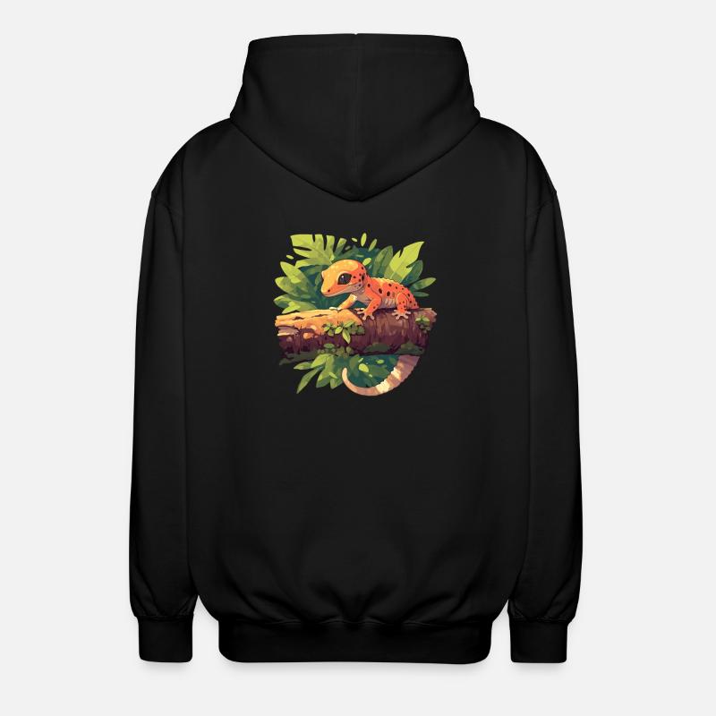 Geckos Gecko - Unisex Hooded Jacket - black