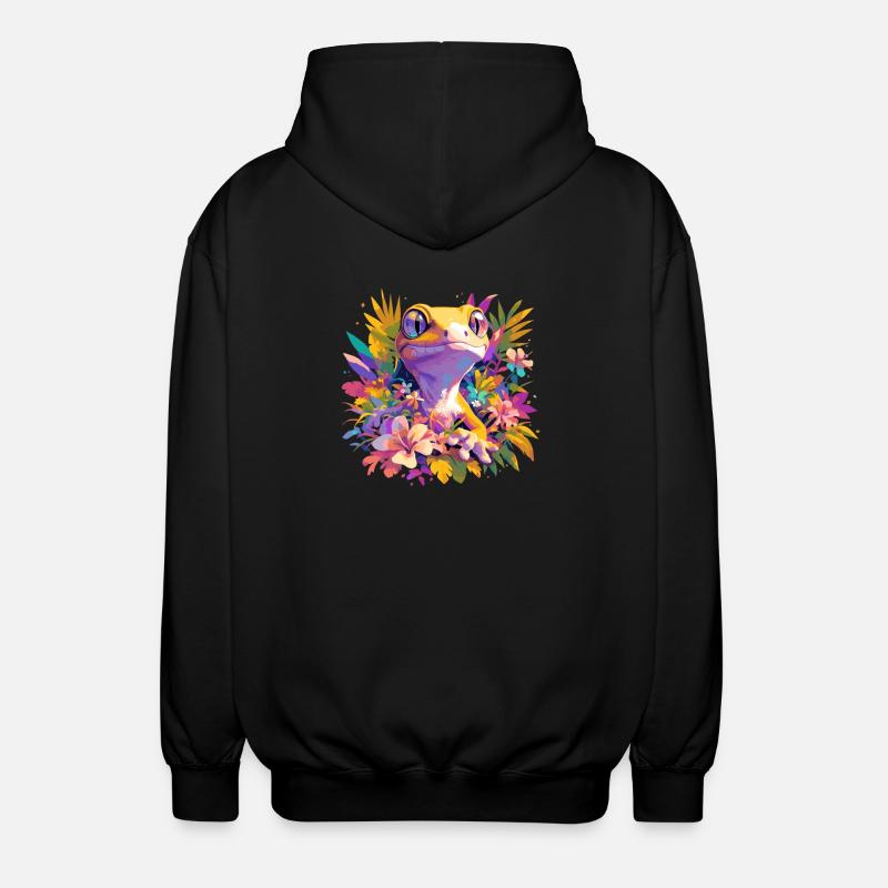Geckos Gecko - Unisex Hooded Jacket - black