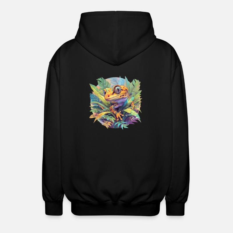 Geckos Gecko - Unisex Hooded Jacket - black