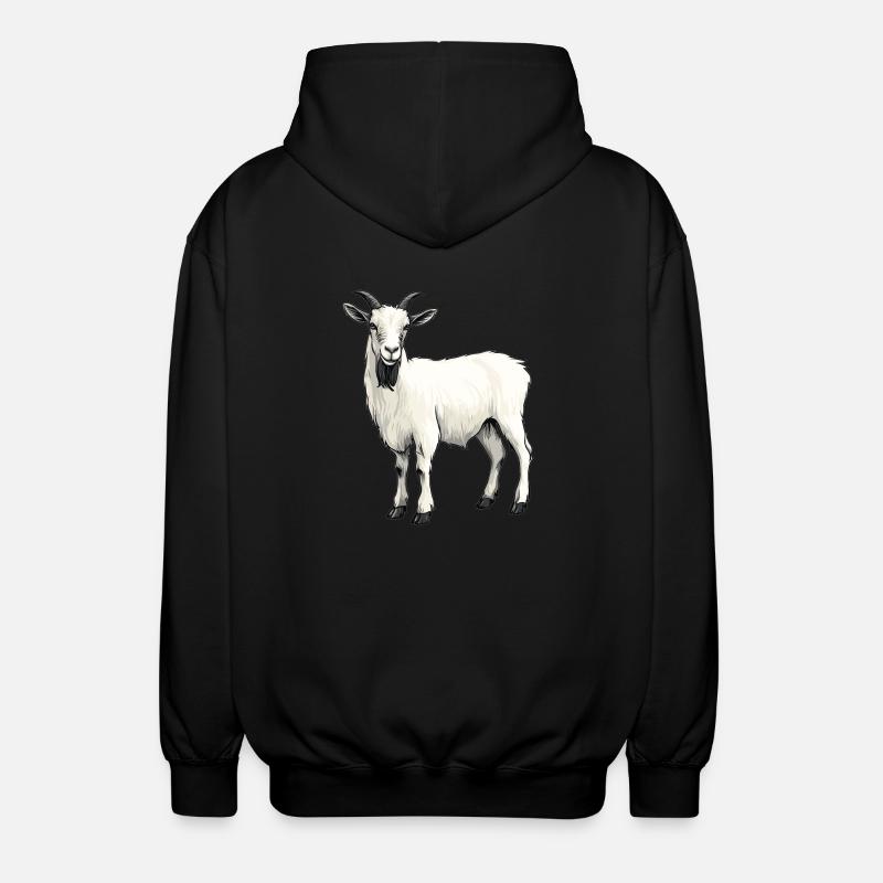goats goat - Unisex Hooded Jacket - black
