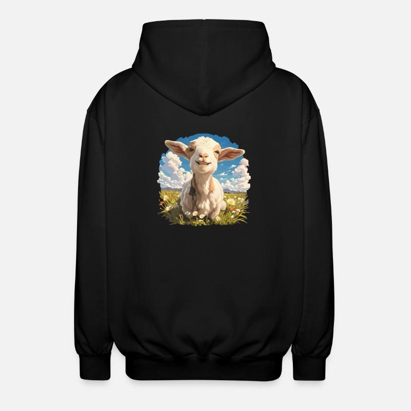 goats goat - Unisex Hooded Jacket - black