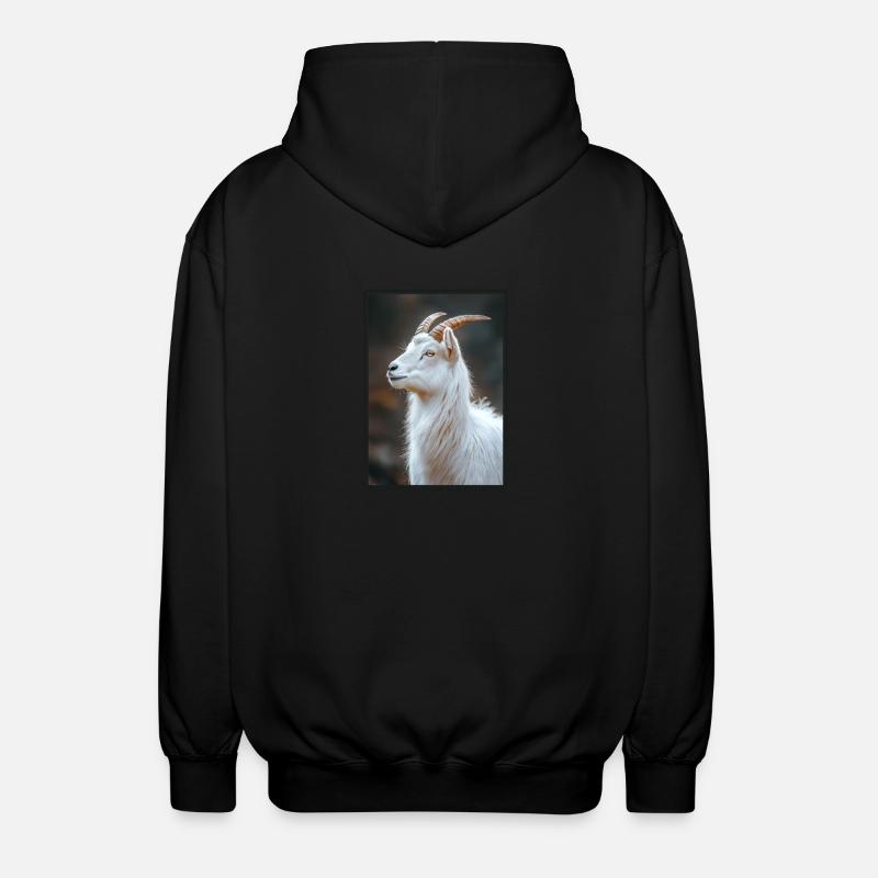 goats goat - Unisex Hooded Jacket - black