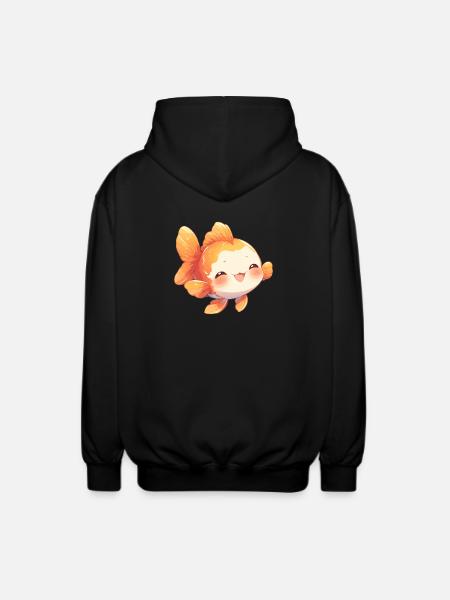 poisson rouge - Veste à capuche unisexe - noir