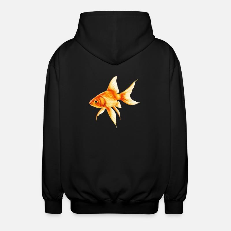 poisson rouge - Veste à capuche unisexe - noir