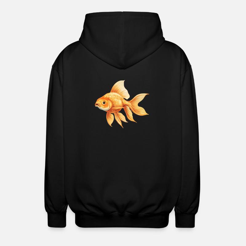 poisson rouge - Veste à capuche unisexe - noir