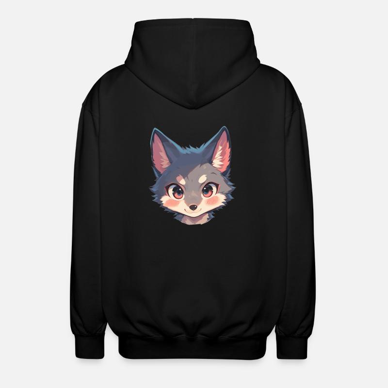 Renards gris Renard gris - Veste à capuche unisexe - noir