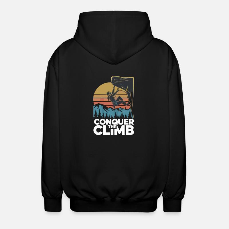 Conquer The Climb - Unisex Kapuzenjacke - Schwarz