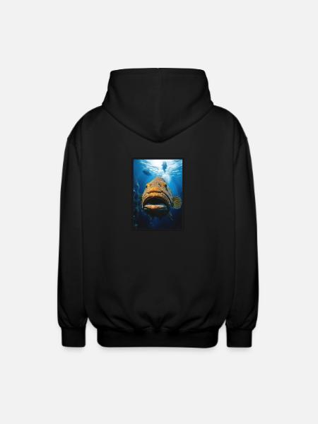 groupers grouper - Unisex Hooded Jacket - black