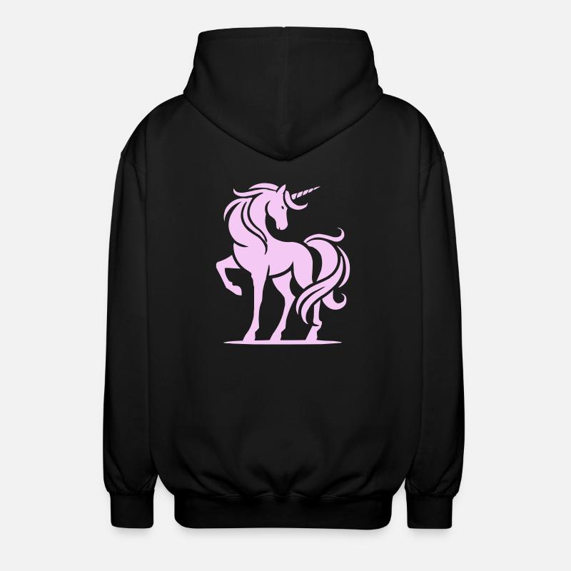 einhorn - Unisex Kapuzenjacke - Schwarz