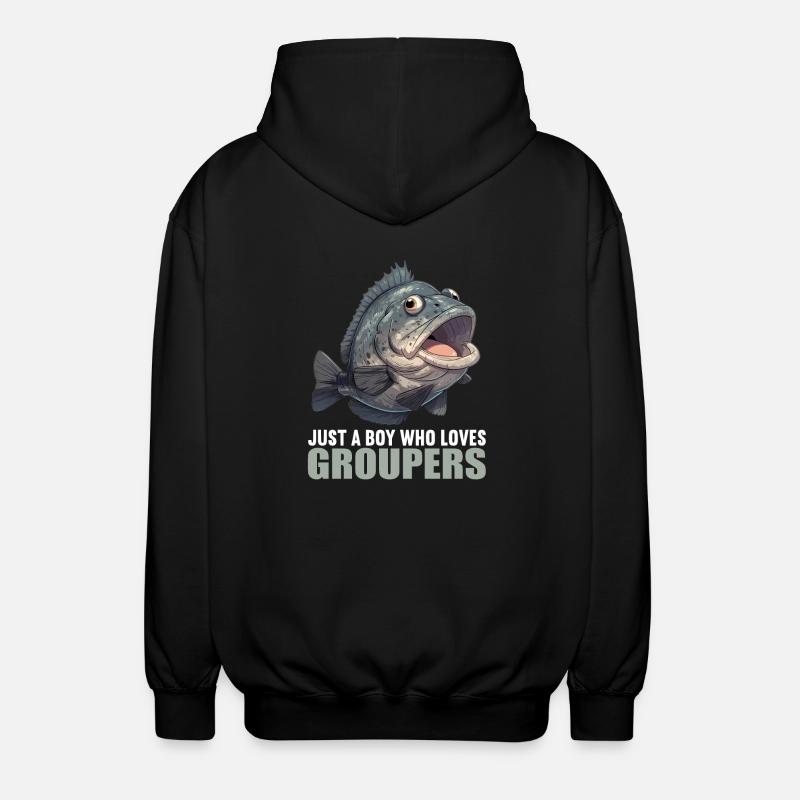 groupers grouper - Unisex Hooded Jacket - black