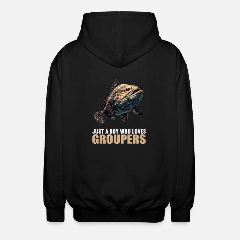 groupers grouper - Unisex Hooded Jacket - black