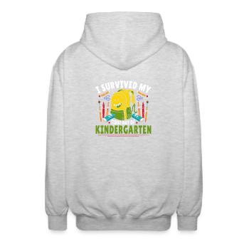 Kindergarten Pre K Early Learning Kindergartentag - Unisex Kapuzenjacke - Hellgrau meliert - Hinten - AI Model Male 185 light (185cm)